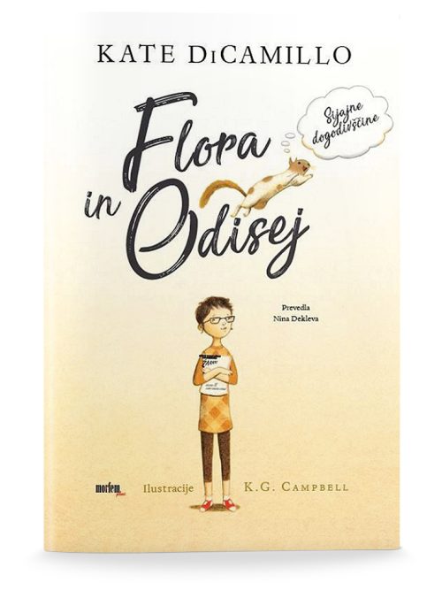 Naslovnica knjige Flora in Odisej avtorice Kate DiCamillo