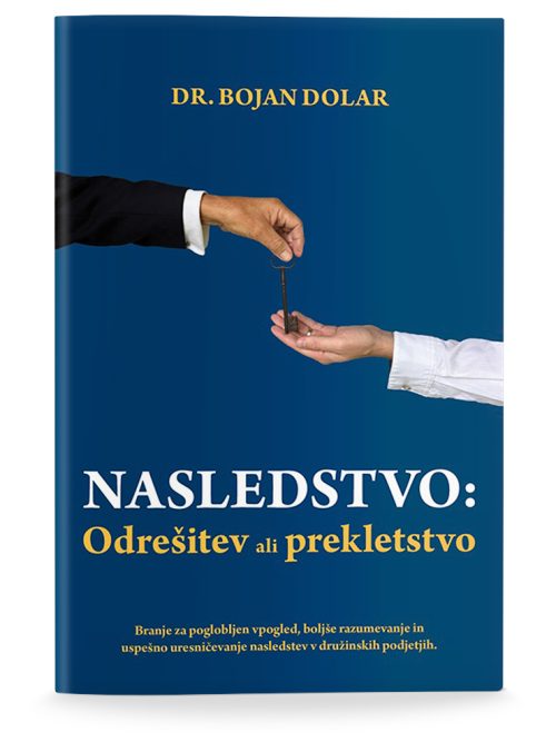 Naslovnica knjige Nasledstvo: Odrešitev ali prekletstvo avtorja dr. Bojana Dolarja