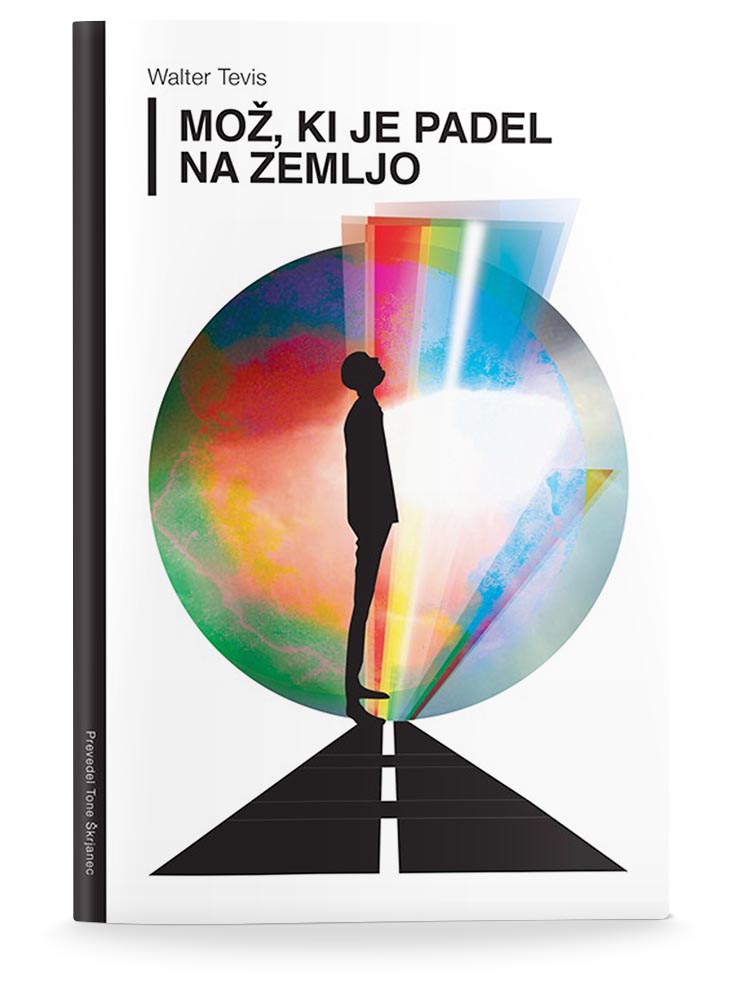 Naslovnica knjige Mož, ki je padel na Zemljo avtorja Walterja Tevisa