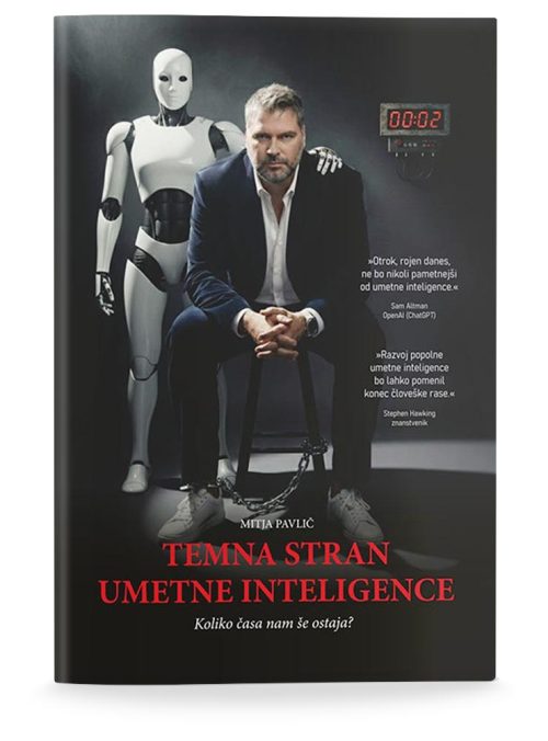 Naslovnica knjige Temna stran umetne inteligence avtorja Mitja Pavliča